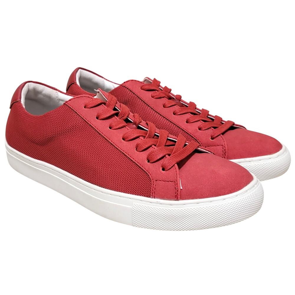 Alfani Men Grayson Low Top Lace Up Sneakers Size US 7M Red Faux Leather